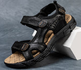 Fashion Genuine Leather Men Sandals  MNALYO