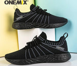 ONEMIX 2020 New Black Running Shoes for Men, Waterproof