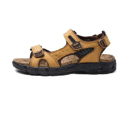 Fashion Genuine Leather Men Sandals  MNALYO