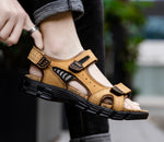 Fashion Genuine Leather Men Sandals  MNALYO